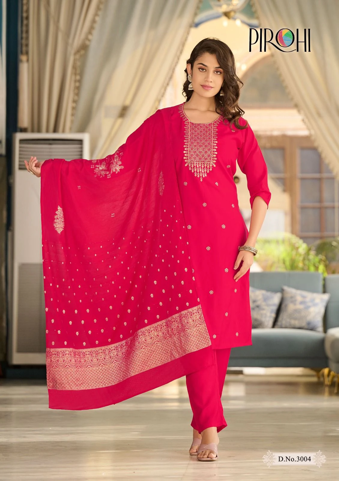 Pirohi Kalhaar Vol 3 Roman Silk Wholesale Readymade Salwar Suit Catalog — Wholesale Readymade Suit, MPA wholesale from Surat - Gallery Image 4